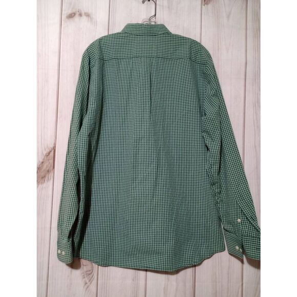 Gap Shirt Men's Extra Large Slim Fit Green Button Front Long Sleeve Preppy Corpo - Picture 2 of 8